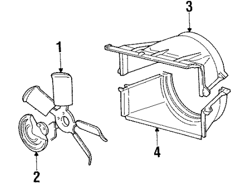 1994 GMC K2500 Cooling System, Radiator, Water Pump, Cooling Fan Diagram 5 - Thumbnail