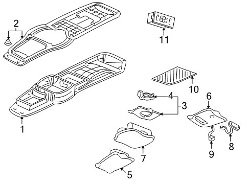 2001 Pontiac Aztek Switch Bezel Diagram for 19115576