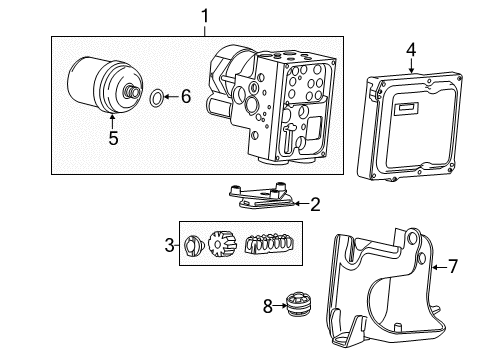 2014 Chevy Volt ABS Components Diagram