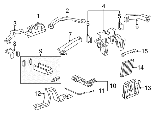 2011 Cadillac CTS Ducts Diagram