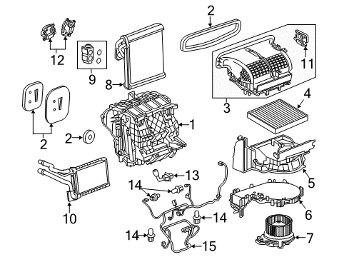 2018 Buick LaCrosse A/C & Heater Control Units Diagram