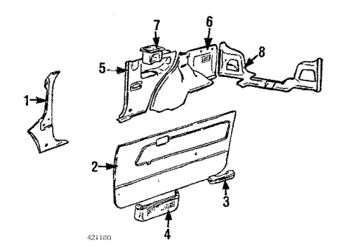 1985 Chevy Sprint Interior Trim Diagram