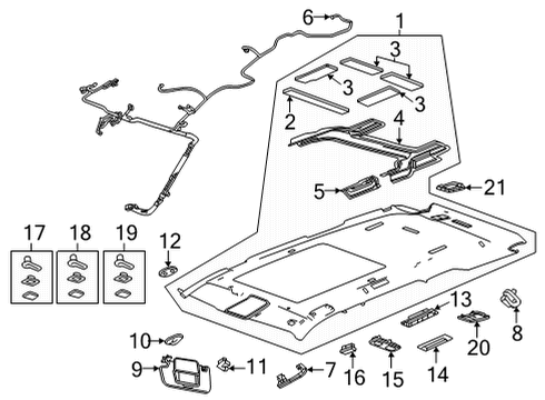 2021 GMC Yukon XL Microphone Diagram for 84793093