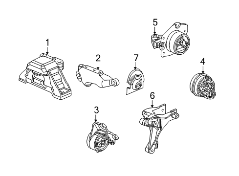2008 Chevy Cobalt Engine & Trans Mounting Diagram