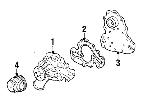 1993 GMC K2500 Cooling System, Radiator, Water Pump, Cooling Fan Diagram 3 - Thumbnail