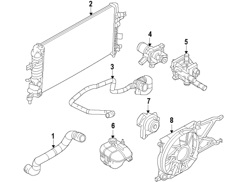 2009 Saturn Astra Fan & Motor Diagram for 13205947