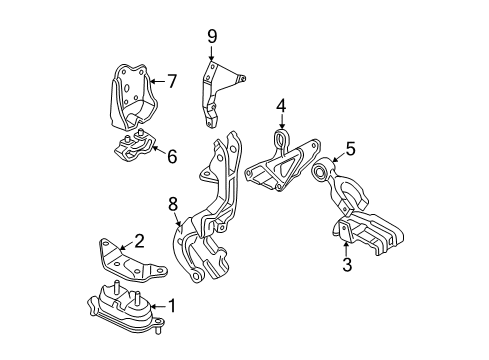 2002 Buick Century Engine & Trans Mounting Diagram