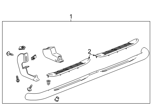 2013 GMC Sierra 1500 Running Board Diagram 4 - Thumbnail