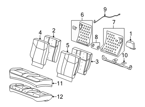 2007 Pontiac G5 Rear Seat Components Diagram