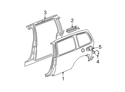 1997 Chevy Venture Side Panel & Components Diagram 2 - Thumbnail