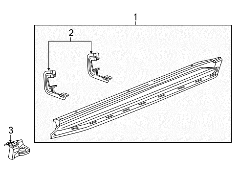 2017 Cadillac Escalade ESV Running Board Diagram 2 - Thumbnail