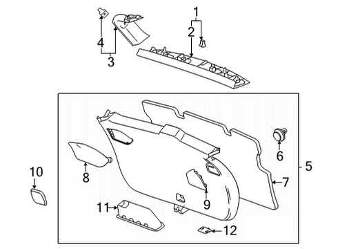 2023 Chevy Trailblazer Interior Trim - Lift Gate Diagram