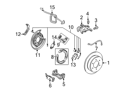 2010 Hummer H3 ABS Sensor, Front Diagram for 19207831
