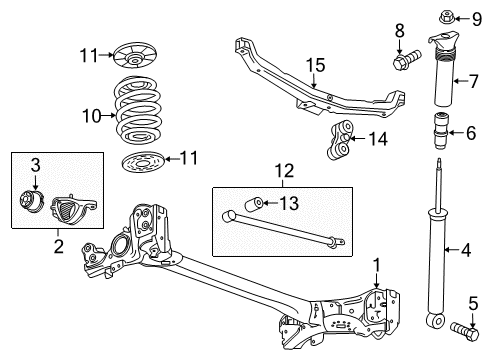 2017 Chevy Cruze Spring, Rear Diagram for 13366705
