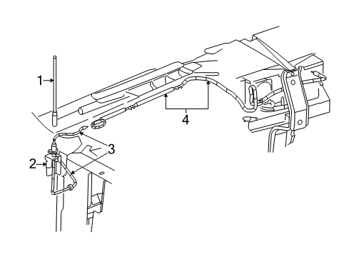 2004 Cadillac Escalade EXT Antenna & Radio Diagram