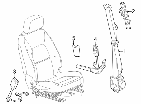 2023 GMC Canyon Seat Belt Diagram