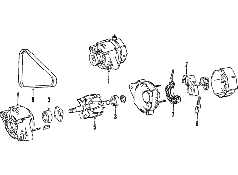 2001 Chevy Prizm Alternator Diagram for 94857218