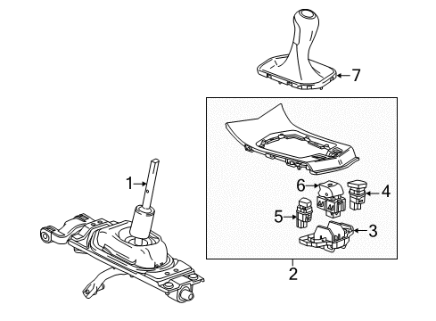 2019 Cadillac ATS Gear Shift Control Diagram