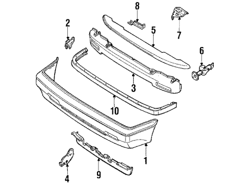1987 Chevy Spectrum Face Bar Diagram for 94176360
