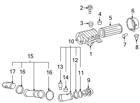 2005 Chevy Express 2500 Air Intake Diagram