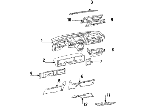 1991 Cadillac Eldorado Lock Cylinder Diagram for 12506500