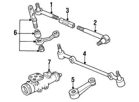 1987 Chevy Camaro P/S Pump & Hoses, Steering Gear & Linkage Diagram