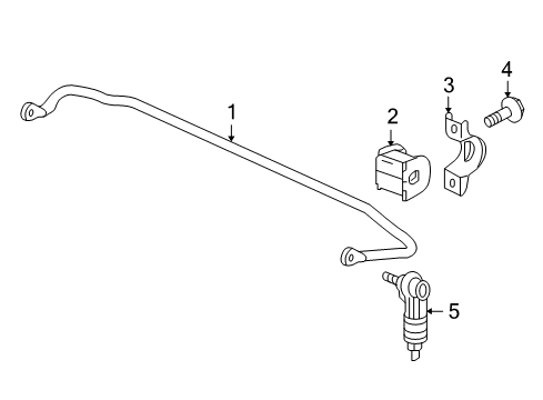 2008 Pontiac Torrent Stabilizer Bar & Components - Rear Diagram