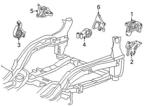 2015 Chevy Cruze Engine & Trans Mounting Diagram