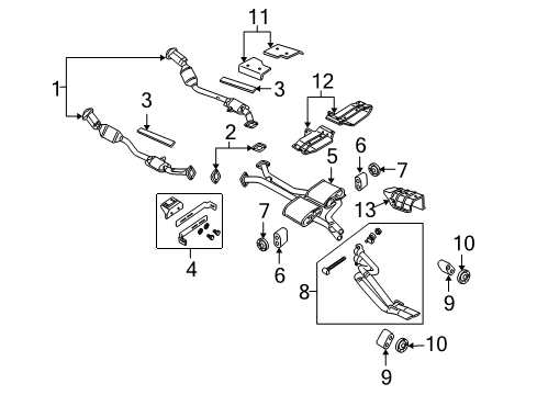 2004 Pontiac GTO Heat Shield Diagram for 92122339