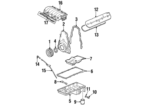 2002 Pontiac Firebird Intake Manifold, Upper Diagram for 24505921