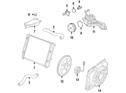 2018 Chevy Corvette Radiator Diagram for 84524653
