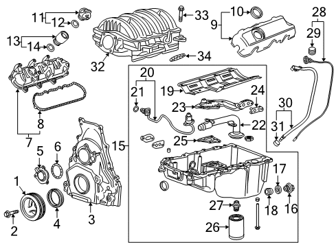 2015 Chevy Silverado 1500 Position Sensor Diagram for 13597422