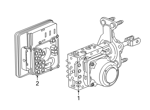2019 GMC Sierra 1500 ABS Components Diagram