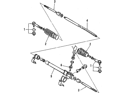 1988 Chevy Sprint Pinion Shaft Diagram for 96055860