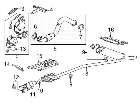 2019 Chevy Trax Exhaust Components Diagram