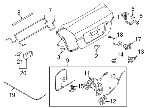 2009 Chevy Aveo Trunk Diagram