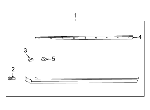 2005 Pontiac Aztek Exterior Trim - Pillars, Rocker & Floor Diagram