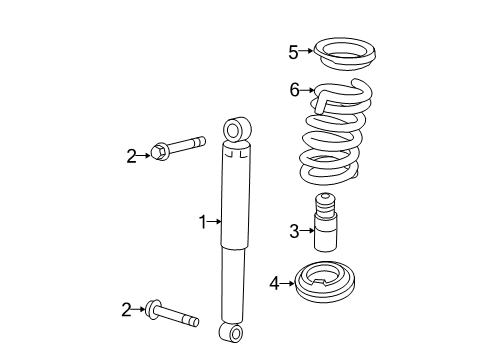 2012 Chevy Captiva Sport Shocks & Components - Rear Diagram