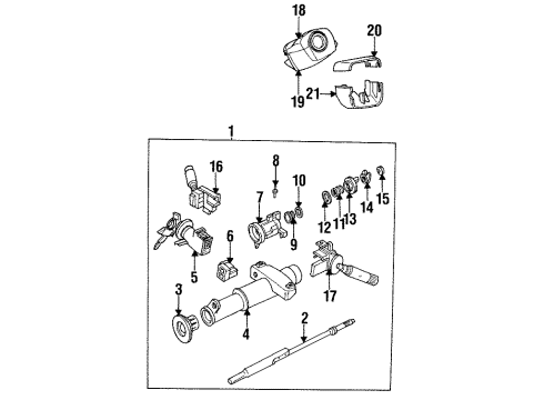 1993 Buick Skylark Bowl Trim Diagram for 22555439