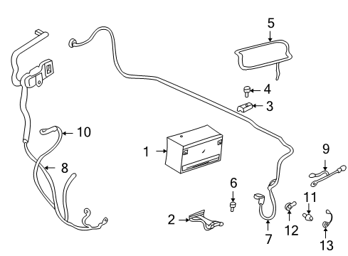 2004 Pontiac Bonneville Ground Cable Diagram for 12157262