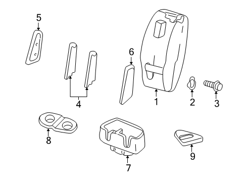 1996 Oldsmobile Bravada Cup Holder Diagram for 12383699