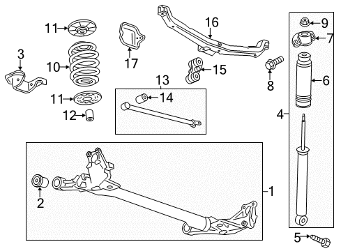 2015 Buick Verano Rear Suspension, Rear Axle, Suspension Components Diagram