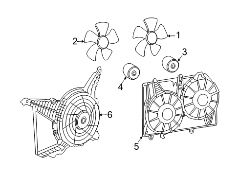 2004 Cadillac CTS Cooling System, Radiator, Water Pump, Cooling Fan Diagram 4 - Thumbnail