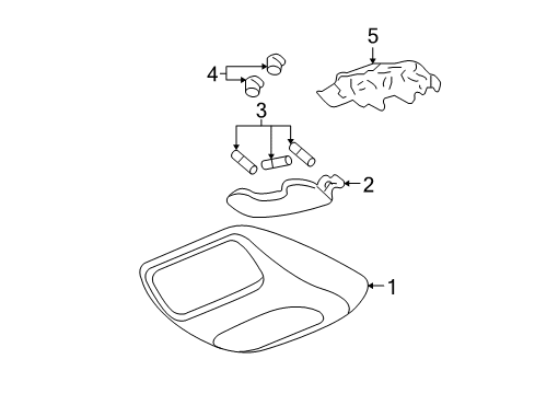 2004 Cadillac Escalade Overhead Console Diagram 3 - Thumbnail