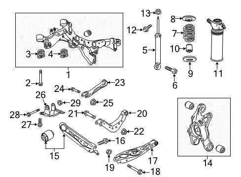 2019 Buick Envision Knuckle, Rear Passenger Side Diagram for 87825520
