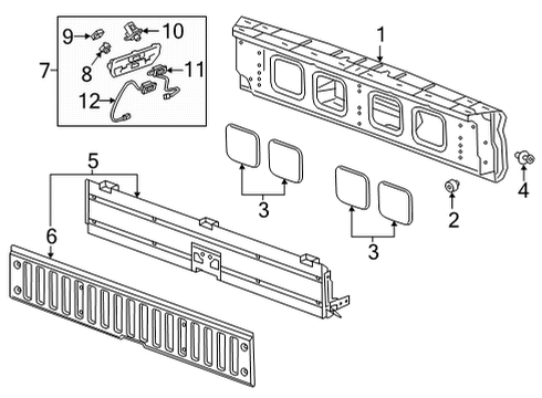 2022 GMC Sierra 2500 HD Parking Aid Diagram 4 - Thumbnail