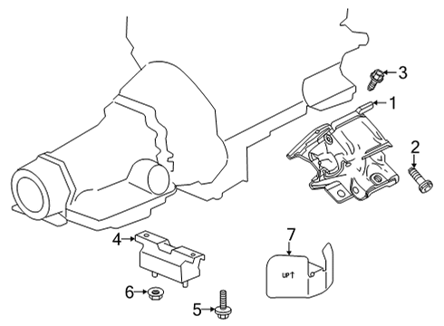 2023 Chevy Silverado 2500 HD Engine & Trans Mounting Diagram 2 - Thumbnail