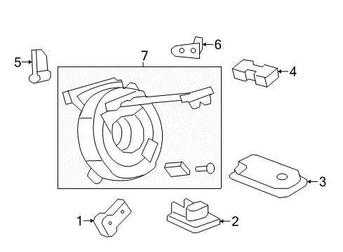 2008 GMC Acadia Air Bag Components Diagram