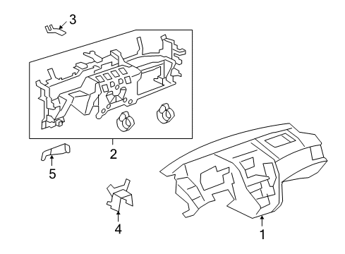 2014 Cadillac CTS Cluster & Switches, Instrument Panel Diagram 7 - Thumbnail