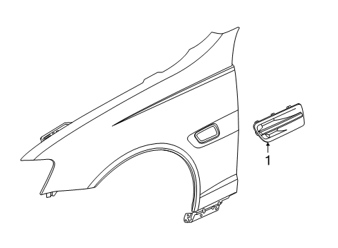 2013 Chevy Caprice Exterior Trim - Fender Diagram